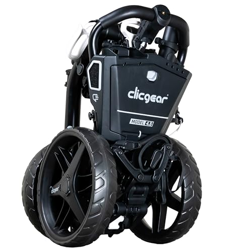 Clicgear Model 4.5 Golf Push Cart, Premium 3-Wheel Foldable Walking Golf Cart (Black)