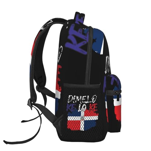 Dominican Republic Flag Backpack Casual Laptop Backpack Double Shoulder Bag Lightweight Backpack For Women Men Travel3