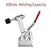 Accessbuy Toggle Clamp 225D 500Lbs Holding Capacity Heavy Duty Large Hold Down Clamp Quick-Release Horizontal Clamp（2Pack)