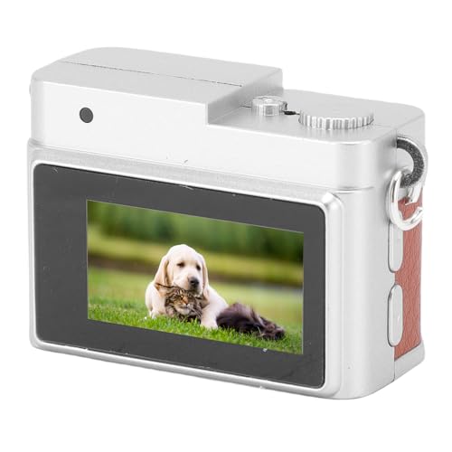 Yanmis Appareil Photo Porte-clés, 2 MP 1080p 30 FPS, Petit Appareil Photo Numérique Rétro, écran Couleur 0,96 Pouce, avec 4 filtres, Lumière LED, 64 Go,...