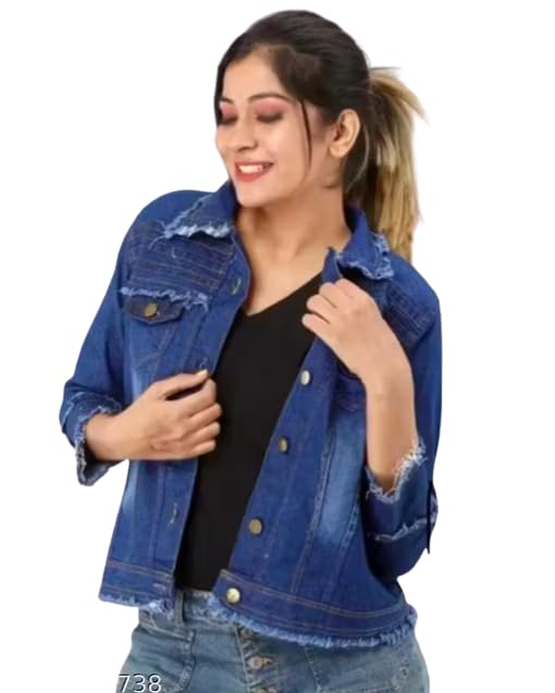 AK Women Denim Jacket Full Sleeve Stylish Jacket For Girls and Women-picture-16