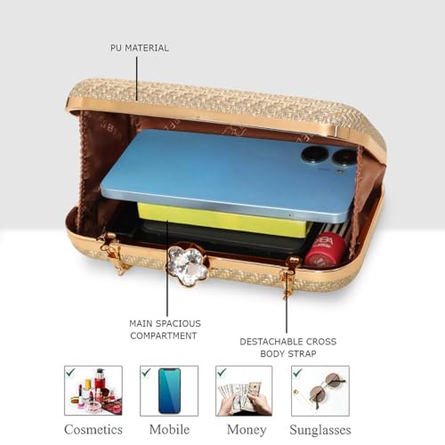 Image of ESBEDA Sparkle Luxe Women's Clutch For WomensStylish Clutch | Gift Bag For Women