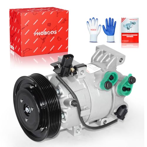 Image of PHOBOOS A /C Compressor with Clutch Compatible with Kia Soul 2014-2019, Forte5 2014-2016, Forte Koup 2014-2016 & Hyundai Elantra 2017【ONLY FITS 1.6L engine】, Ref.CO-29273C, 168306