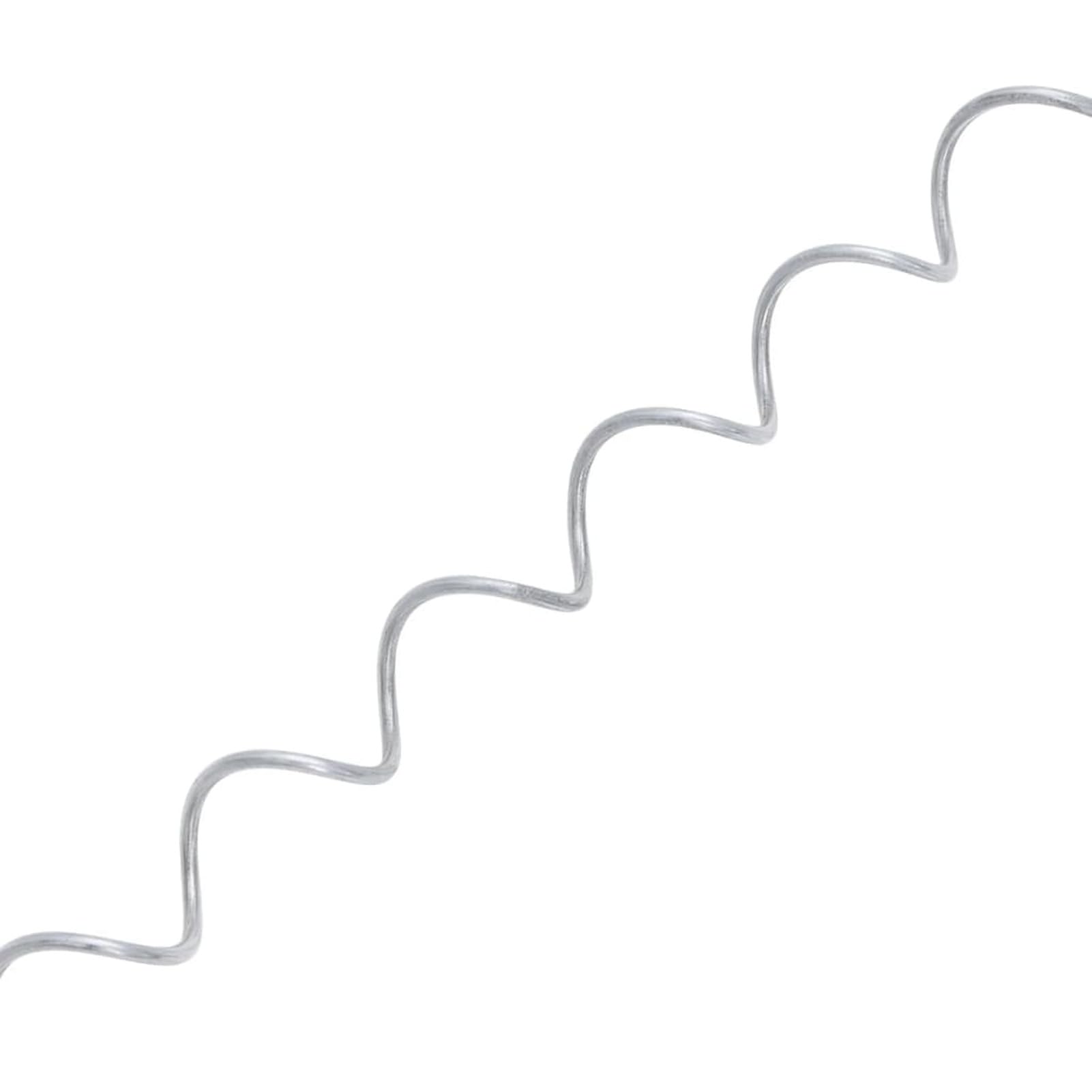 Gecheer Gabionen-Spiralen 24 STK.Gabionen Spirale Robust Spiralen Verbinder für Steinkorb Gabione Gabionen-Spiralen Verzinkter Stahl Länge:100 cm,Durchmesser: 3,5 mm,Spiralteilung: 50 mm Silber