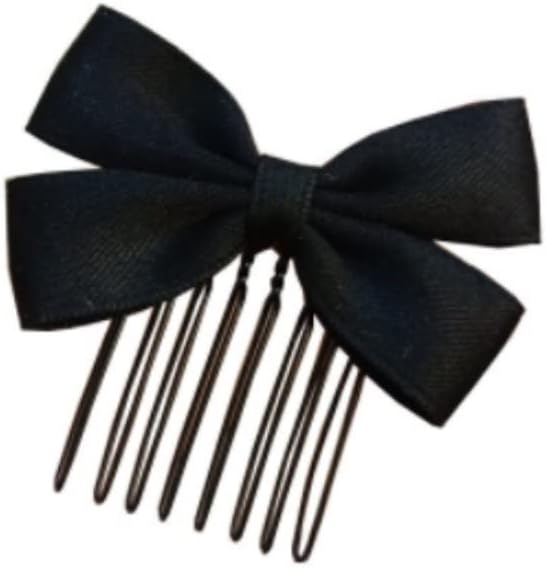Wedding Hair Comb Hair Side Comb Hair Comb Clip Rhinestones Hair Comb Bow Tie Side Combs Hair Jewelry Hair Side Comb Hair Accessories for Women Bridal Hair Comb Pins Side Comb (Color : Black, Size :