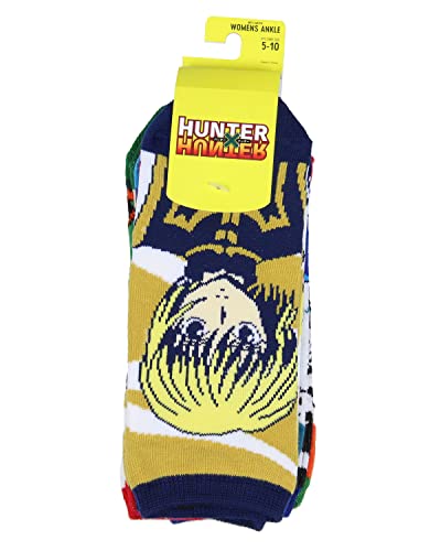 Bioworld Hunter x Hunter Socks Adult Characters Anime No Show Low Cut Mix And Match Ankle Socks 5 Pairs