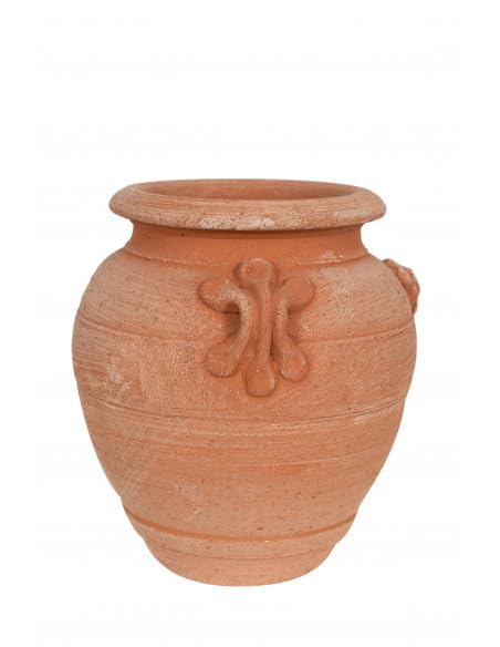 Biscottini Set 2 Vasi terracotta artigianali 16x20x16 cm - Vaso terracotta interno ed esterno - Vasetti piante grasse Made in Italy