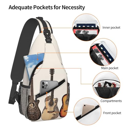 Mochila tipo Sling Negra para senderismo y viaje miniatura 3
