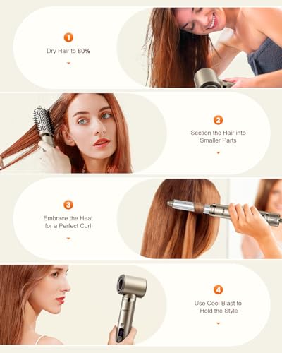 Tqcir 5-in-1 Hot Air Styler with Auto-Wrap Curlers — view 9