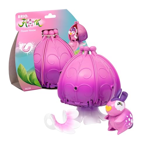 BRIO Flora - 36218 Heathers Blumenhaus | Spielset für fantasievollen Spielspaß für Mädchen und Jungen ab 3 Jahren - wunderschönes Geschenk - kompatibel mit Eisenbahn