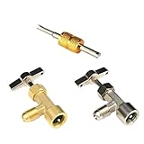 UTHCLO Ouvre-Canette R134A Auto-Obturant à Perçage Unique Outil de Retrait de Noyau Comp...