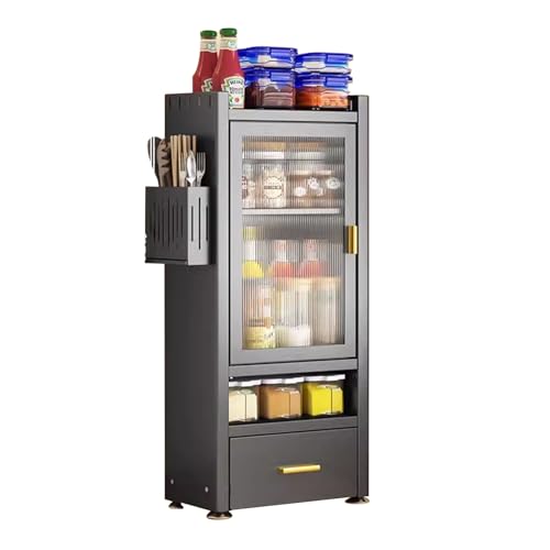 Comptoir de cuisine optimisé grâce à cette armoire à vaisselle compacte