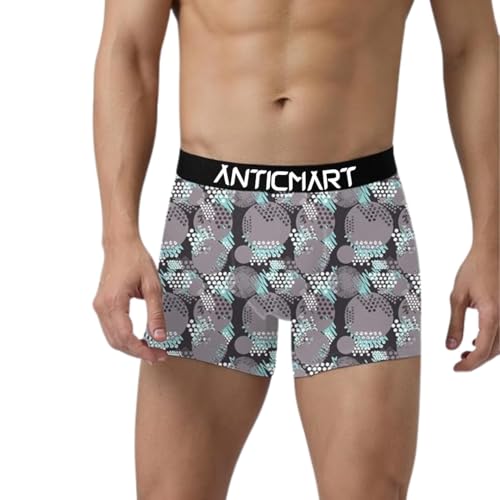 Image of Men's Extra Thin Elastic Ice Silk Underwear - Long, Comfortable, Breathable Boxer Brief Trunks (Pack of 3)