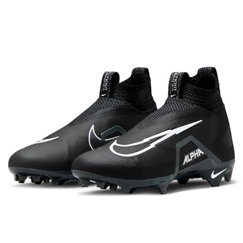 Image of Nike Alpha Menace Elite 3 White /Particle Grey /Opti Yellow /Black Mens Football Cleat.