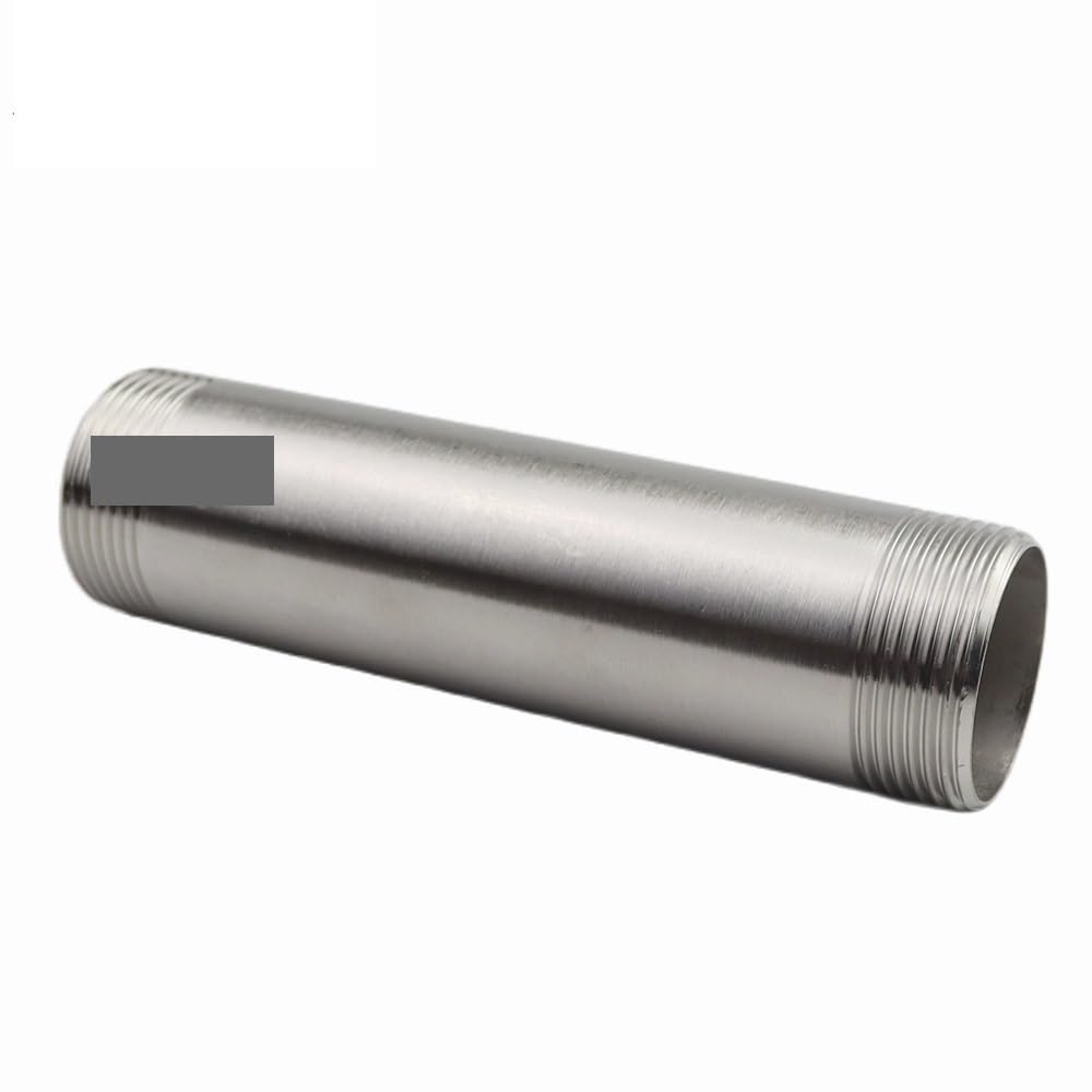 Conector de tubo roscado macho de acero inoxidable 304 de 1/8 a 1 pulgada, tamaños de 10/15/20/30 cm, adaptador de manguera de latón para fontanería