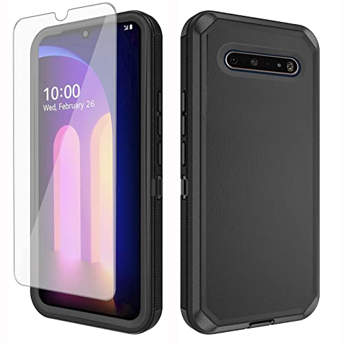 Asuwish Phone Case for LG V60 ThinQ V60ThinQ 5G G9 Thin Q with Tempered Glass Screen Protector and Cell Cover Hybrid Rugged Shockproof Hard Protective Accessories LGV60 V 60 60ThinQ 60V Women Blue