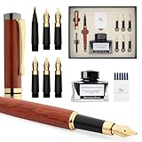 🎁 Ensemble de Stylo Calligraphie Tout Inclus - Comprend un stylo calligraphie luxueux, flacon d'encre, convertisseur, 3 cartouches d'encre bleue, 3 cartouches d'encre noire, 6 plumes de rechange et un emballage cadeau premium. Chaque commande comprend un manuel d'instructions complet et des feuilles d'entraînement à la calligraphie. Toutes les informations nécessaires pour commencer à utiliser et apprécier votre outil d'écriture calligraphique seront à portée de main!