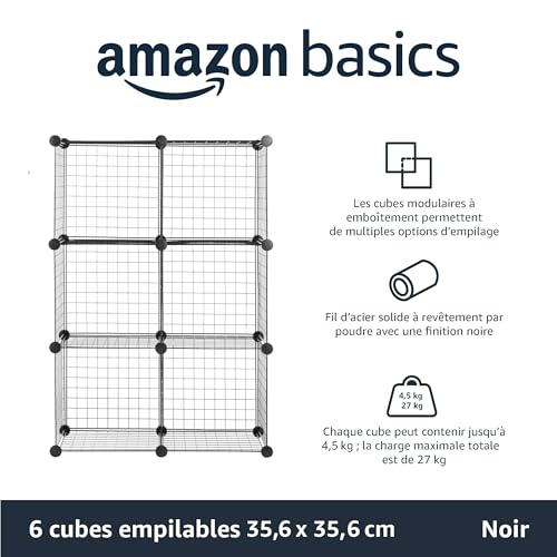 Casier de rangement métallique noir pour optimiser les petits espaces - 4