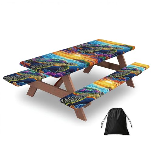Mantel ajustable de picnic elástico de 72 pulgadas lavable para jardín 2