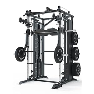 Fortress Multipresse Set | Move | Kraftstation mit Jammer Arms, Smith Machine & 360° Cable Cross | Kabelzug mit 180kg Steckgewichten | Beinpresse Option