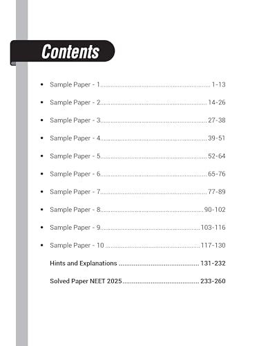 Image of MTG NEET 10 Sample Papers with OMR Sheets For 2026 Exam | NEET Mock Test Papers with Detailed Solutions & Previous Year NEET Solved Paper | 1800+ Highly Probable MCQs