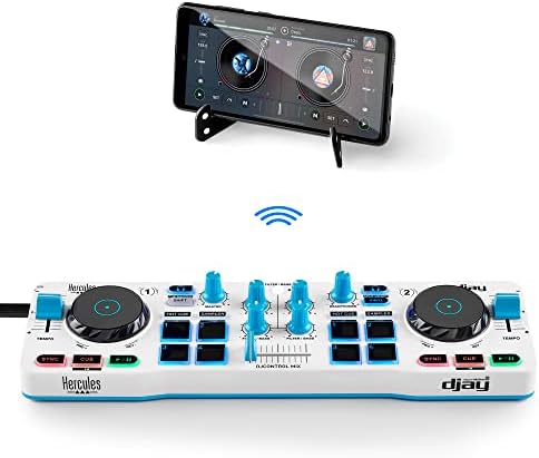 Hercules 4780955 DJControl Mix Blue Edition  bezprzewodowy kontroler DJ z technologii Bluetooth do smartfonów