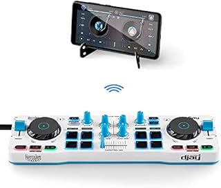 Hercules 4780955 DJControl Mix Blue Edition  bezprzewodowy kontroler DJ z technologii Bluetooth do smartfonów