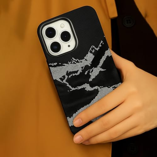 Image of AIBEX Aramid Fiber Mag-Saf Case Compatible for iPhone 16 Pro | Slim Protective Back Cover with Built-in Magnets | Wireless Charging Support | Camera Ring Stand | Shockproof with Air Guard Corners
