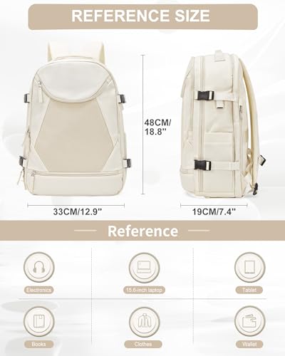 wepadre Travel Backpack Carry On Flight Approved Personal Item Backpack Carry On Backpack For Women Personal Item Travel Bag Mochila De Viaje Beige2