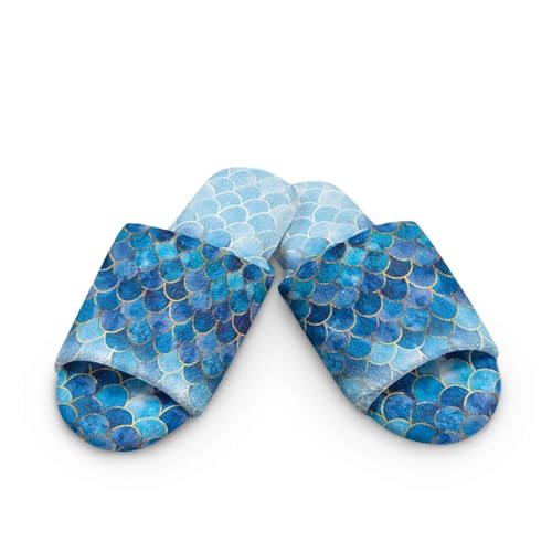 Mumeson Women's Slippers Memory Foam Comfy House Slippers Arch Support Open Toe Slip On Flannel Winter Flip Flops2