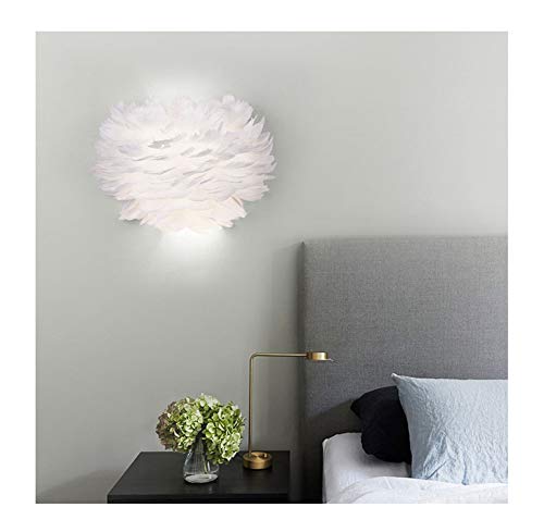 EDOSTORY LED Style Nordique Plume Applique, Facile Chambre Salon Lampe de Chevet Cover