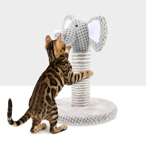 Rascador para gato forma elefante torre colgable gris miniatura 4