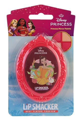 Lip Smacker Disney Princess Belle, Mini Palette with 4 Eyeshadows and Mirror Included, Make-up for Girls