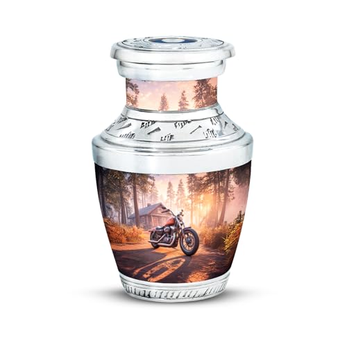 Image of Bike Urn Funeral Ashes for Male & Female 3 Inch | Unique Urns for Ashes Cremation Urn Decorative Urns for Mom & Dad