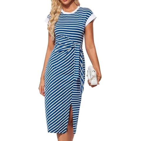 Women's Vintage Midi Dress with Slit Cover