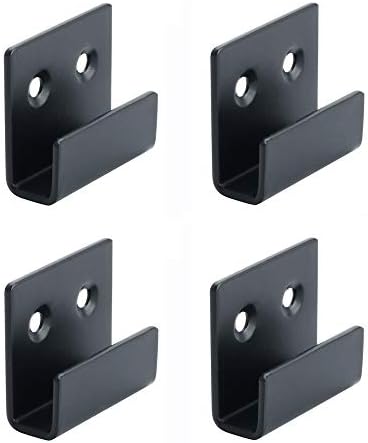 Sayayo Stainless Steel Picture Rail Hooks Picture Hanging Mirror Clips Mirror Fixings Hanging Kits Heavy Duty Ceramic Tile Display Bracket, Matte Black Finished, 6 Pcs, EJX2020B-6P