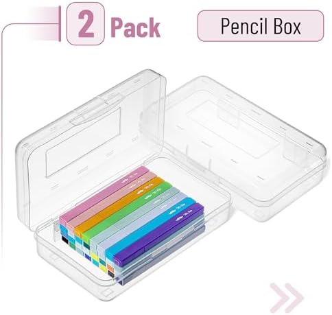 Pencil Box Bulk, 24 Pack, Assorted Colors, Bulk Plastic Pencil Box Case - View #7