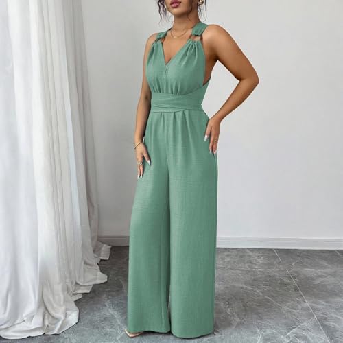 Mono de mujer elegante para bodas y fiestas, diseño clásico y sofisticado con cuello en V 2