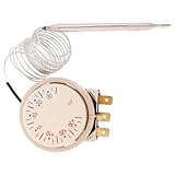 FRCOLOR Termostato con Control de Temperatura Ajustable para Frigorífico y Congelador Sensor Mecánico Reemplazo para Neveras y Vitrinas Refrigeradas Fácil Manejo con Perilla Giratoria