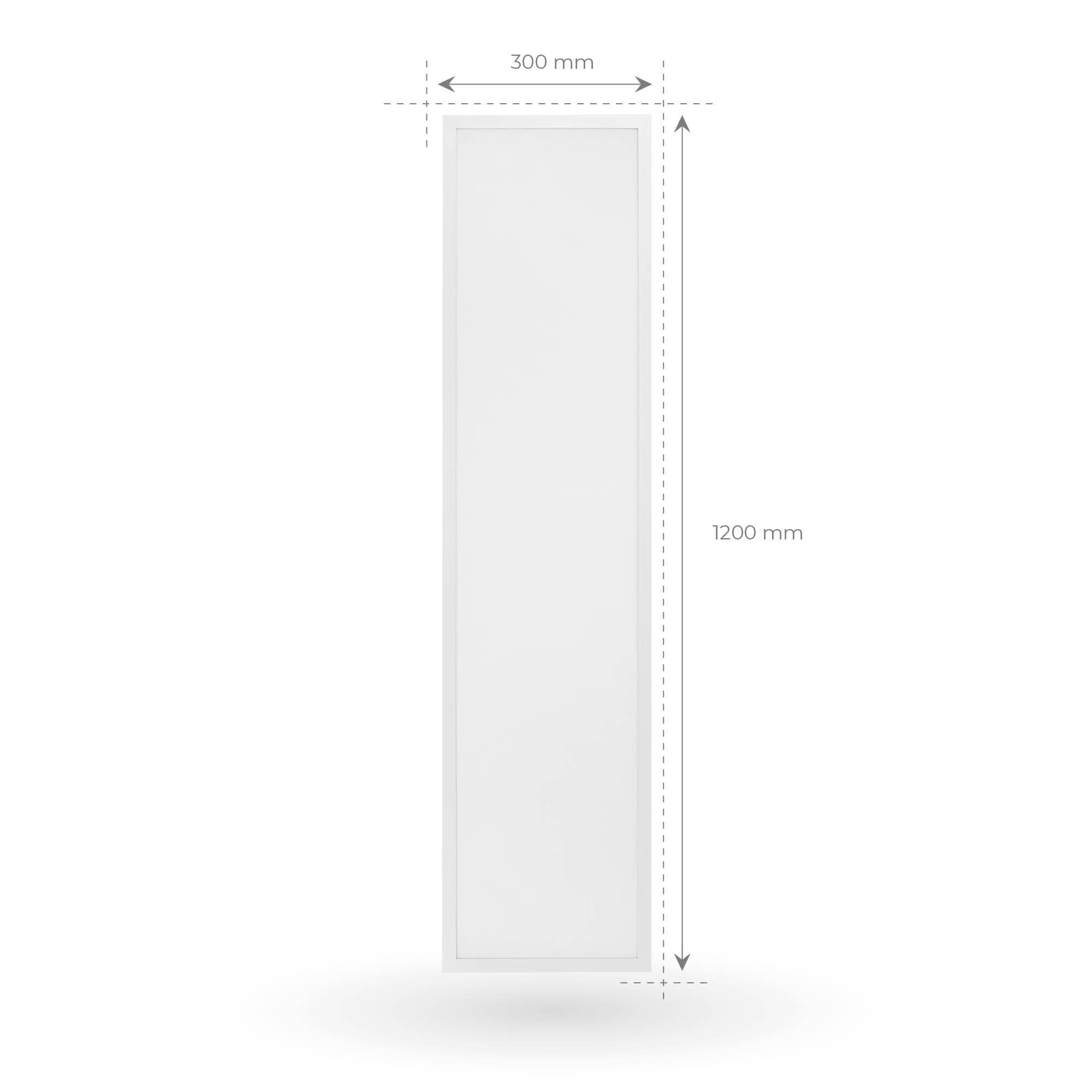Ledvion - 6X Panel LED, 120x30, 24W, 6500K, 5040 Lúmenes, Luminaria Empotrada, Incluye Driver LED y Conector Rápido