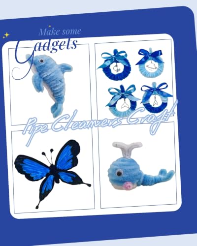 Miniatura 5 de Yyueng Tak 300 Piezas Limpiapipas Chenilla Azul 30cm X 6mm ,Limpiapipas Azul Para Manualidades: Para Hacer Flores, Animales, Decoraciones Para El Hogar Y Actividades Creativas,Blue Pipe Cleaner