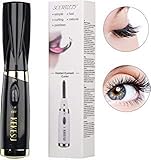 Heated Eyelash Curler,Mini Electric Eyelash Curler Brush,Eyelash Curler with Comb Long Lasting Curled,Portable Electric Makeup Eye Lashes Brush (Black)