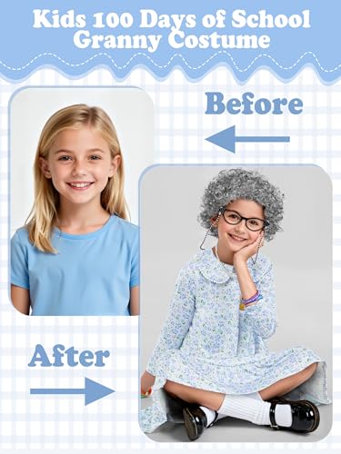 68% Off AOTHSO 13-Piece Old Lady Costume for Kids