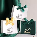 DESIGN RAFFINÉ: Disponibles en vert élégant et blanc, chaque boîte est ornée d'un ruban satiné assorti qui ajoute une touche sophistiquée à vos présents