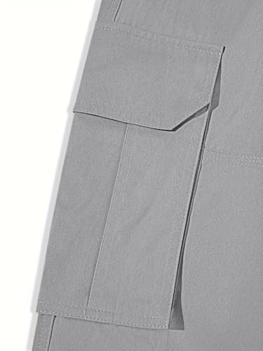 Image of Vogaan Casual Solid Men's Loose Fit Drawstring Cargo Pants with Multiple Pockets | Cotton Cargos for Men
