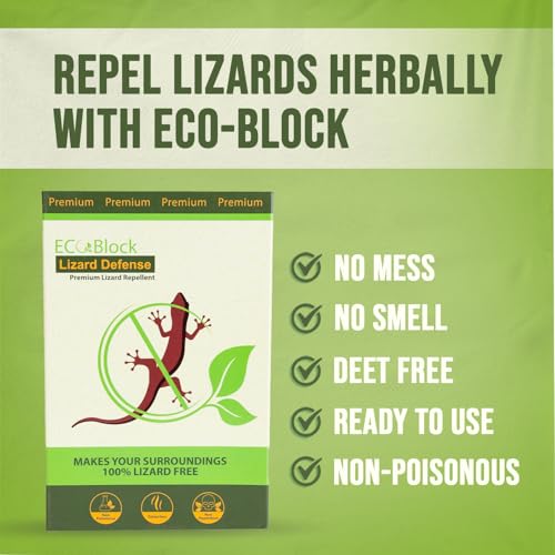 Image of EcoBlock Lizard Defense - Pack of 5 Cubes | Non-Toxic, Odorless & Chemical-Free | 3-Month Protection | Natural Lizard Repellent for Home, Kitchen, Office, Bathroom (pack of 2)