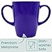 Rosa Lifestyle Two Handled Melamine Mug – Lightweight 126g, 400ml/14oz Capacity – Adult Drinking Mug, Drinking Cup, Sippy Cup for Adults (Purple)