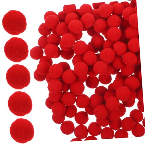 OFFSCH 600 Piezas Pompones Suaves Rojos para Manualidades Kit de Bolas Esponjosas para Decoración DIY y Actividades Educativas