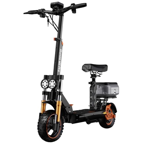 Electric Scooter Adults,1600W Motor,34MPH Max Speed,20.8AH Battery,50 Miles Travel Range, Foldable Kick Scooter,11 Inch Off Road Tire Escooter with Seat for Commuting, Shool, City Leisure etc