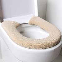 Baffect WC-Sitz Cover Dicker Kissen Pads antibakteriell Luxus Toiletten Warm WC Sitzbezüge Warm WC-Sitz Matte Super Warm Universal, beige